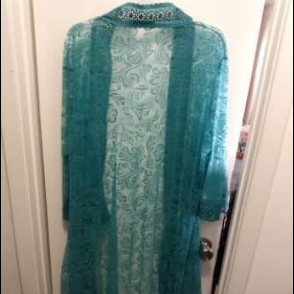 Teal long shawl